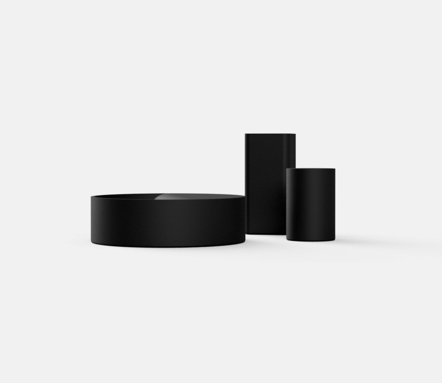 Side view of 3D rendered lean objects