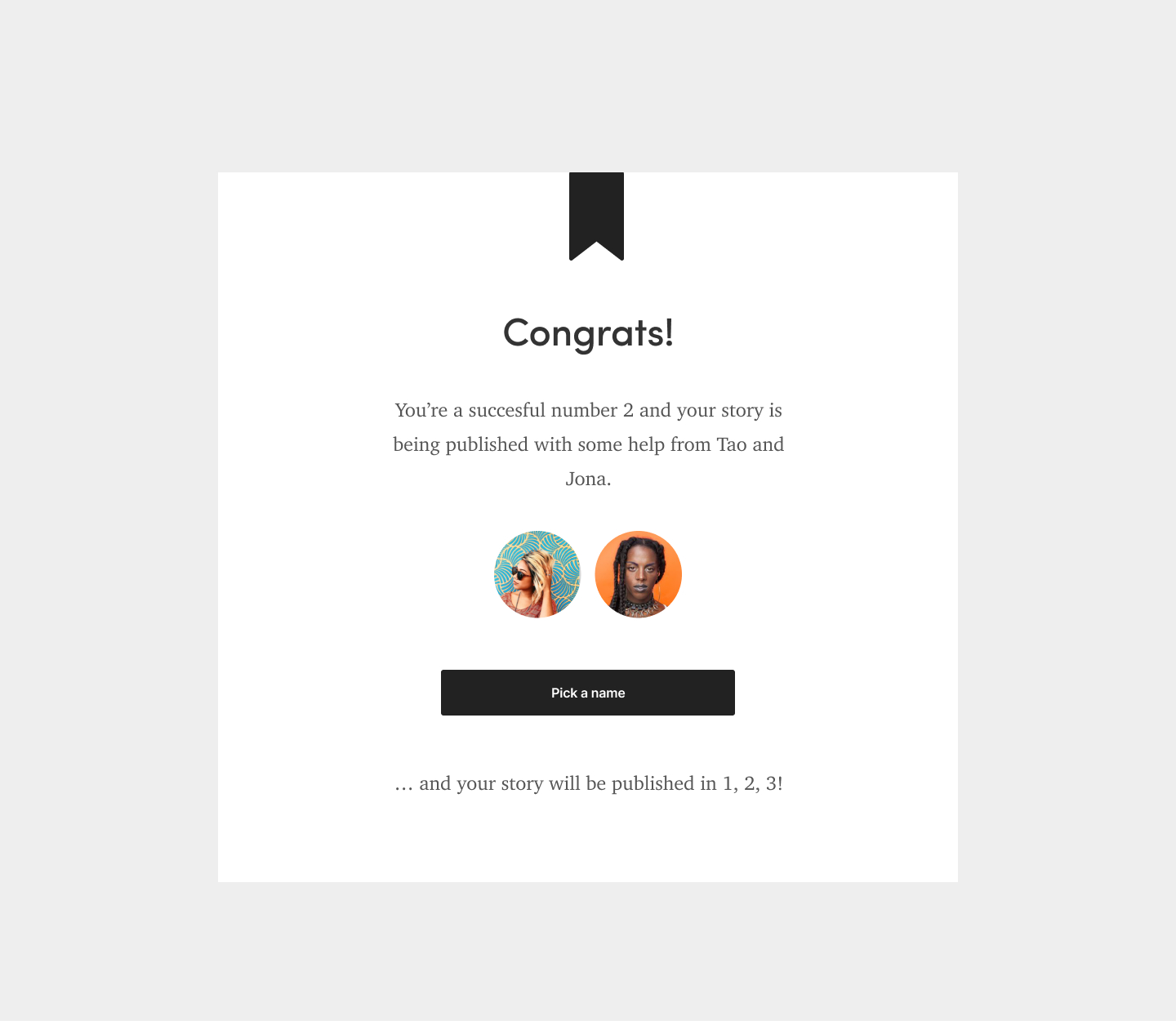 123 published modal