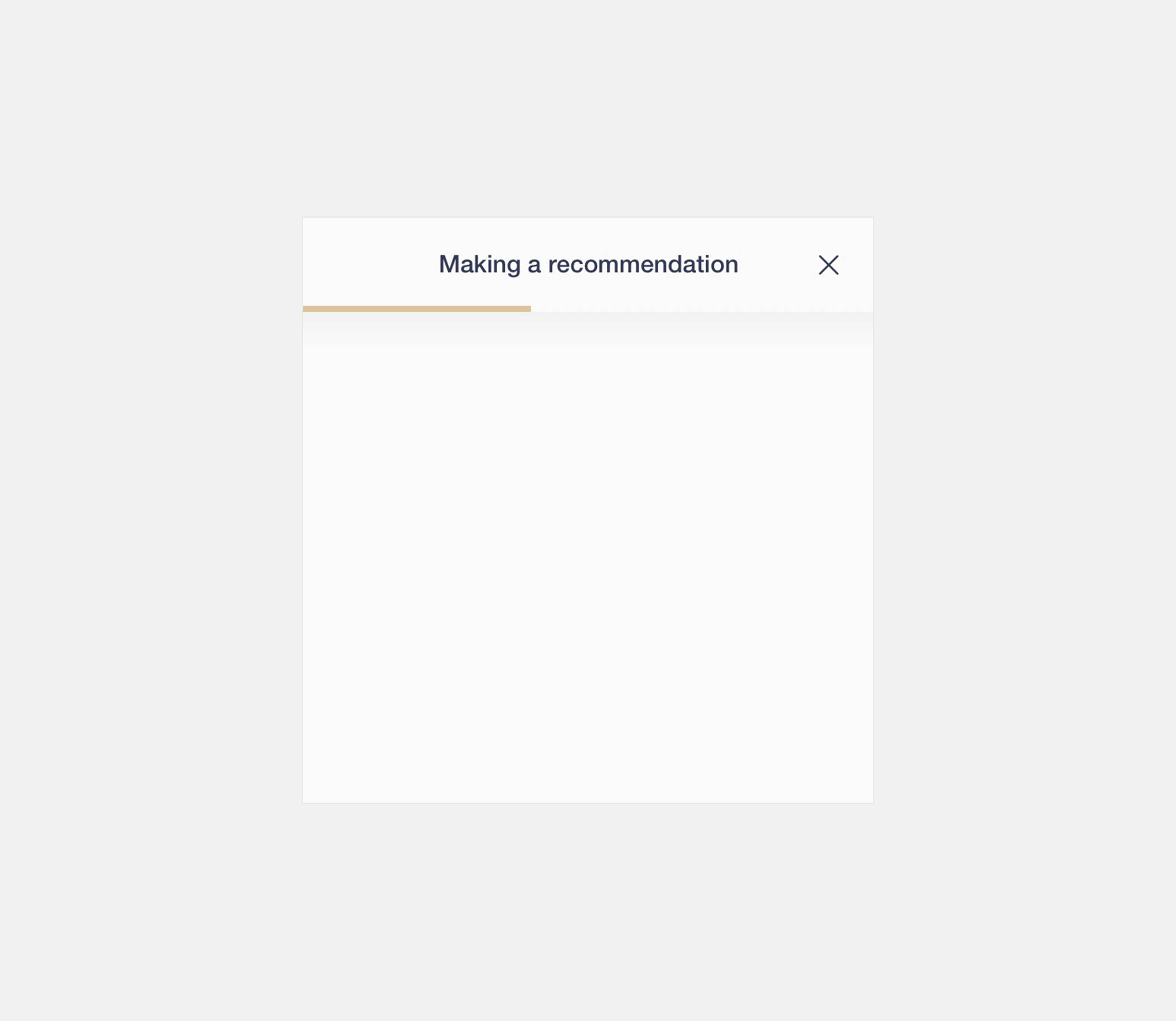 Process modality header