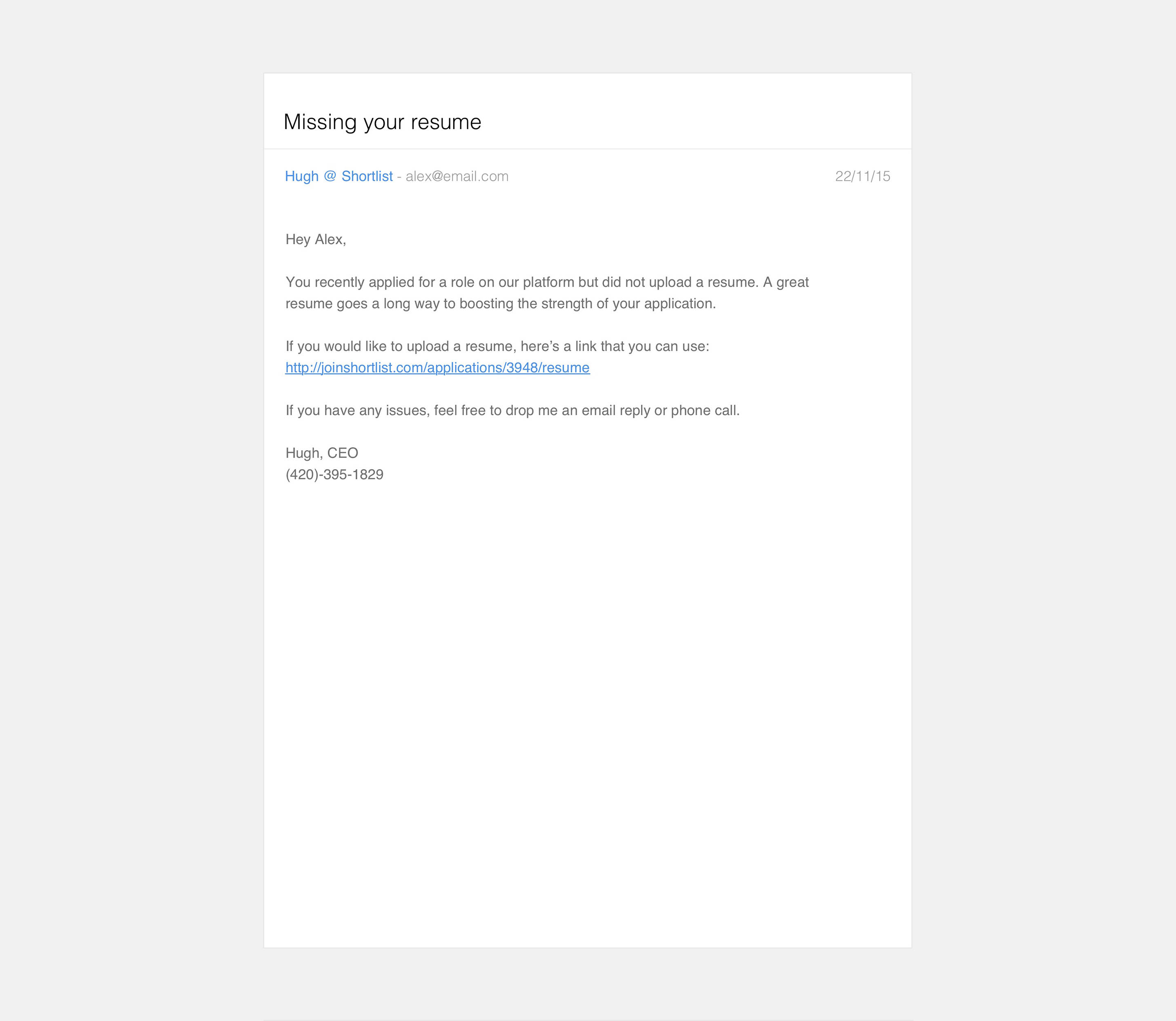 Plain text email