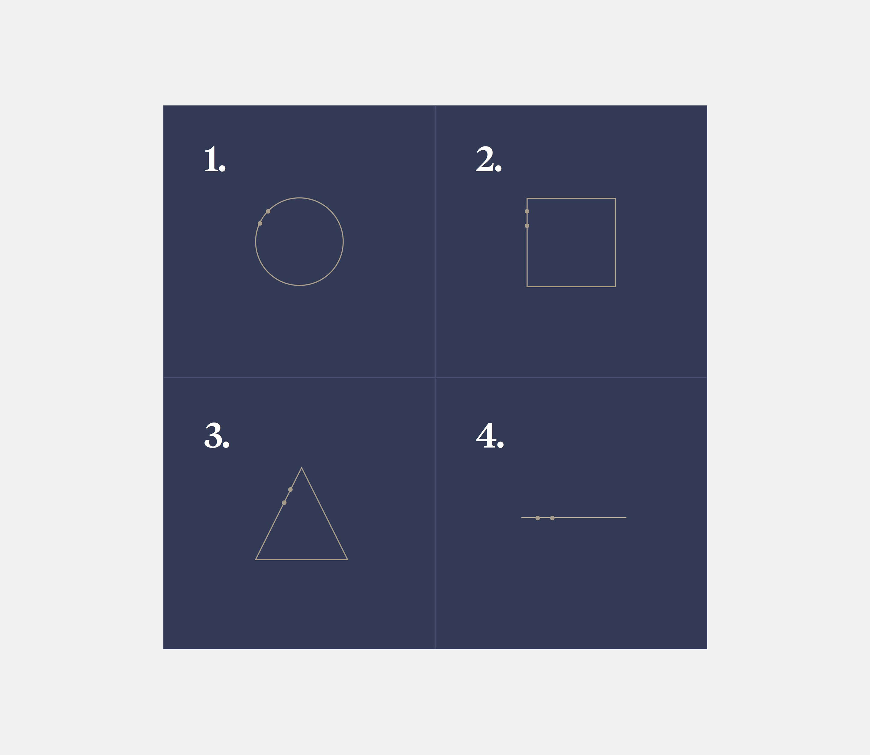 Brand expression in line-drawn shapes